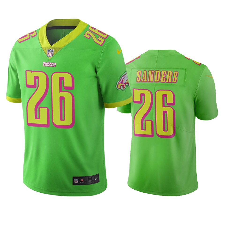 Philadelphia Eagles #26 Miles Sanders Green Vapor Limited City Edition Jersey