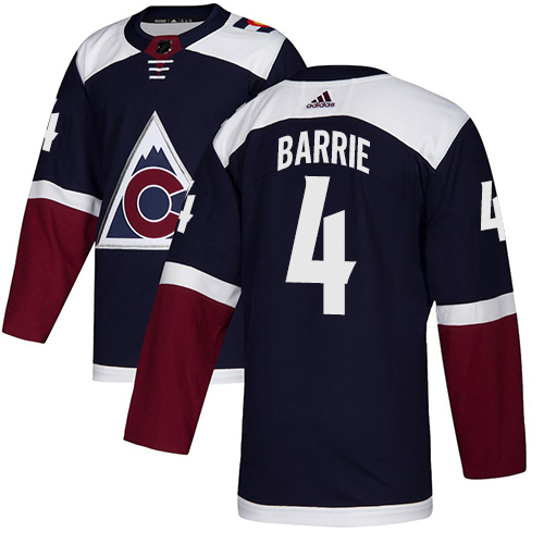 Adidas Colorado Avalanche #4 Tyson Barrie Navy Alternate Authentic Stitched Jersey Men's
