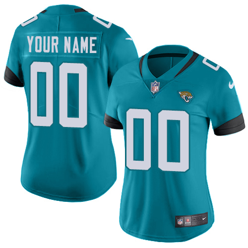 Jacksonville Jaguars Customized Teal Green Team Color Stitched Vapor Untouchable Limited Women's Jersey