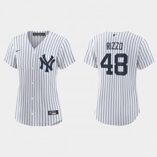 New York New York Yankees #48 Anthony Rizzo Women's White Home Jersey Womens