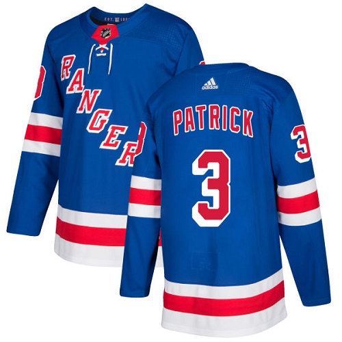 Adidas New York Rangers #3 James Patrick Royal Blue Home Authentic Stitched Jersey Men's