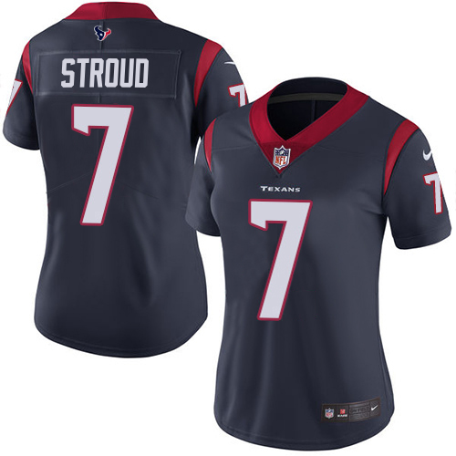 Texans #7 C.J. Stroud Navy Blue Team Color Women's Stitched Vapor Untouchable Limited Jersey