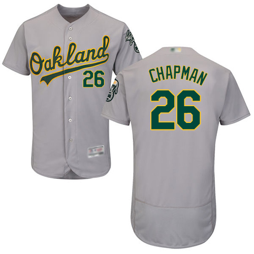 Oakland Athletics #26 Matt Chapman Grey Flexbase Authentic Collection Stitched Jersey Men's