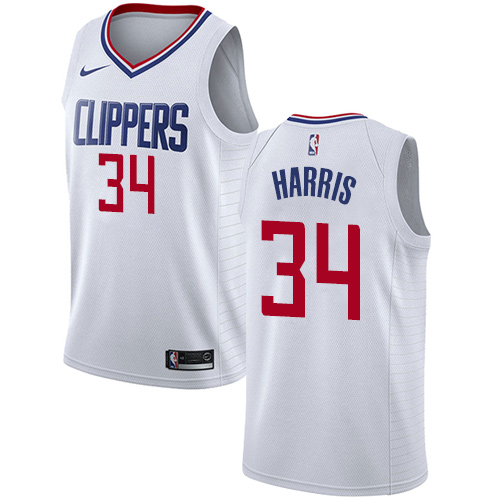 Los Angeles Clippers #34 Tobias Harris White Swingman Association Edition Jersey Mens