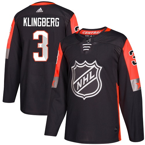 Adidas Dallas Stars #3 John Klingberg Black 2018 All-Star Central Division Authentic Stitched Jersey Men's