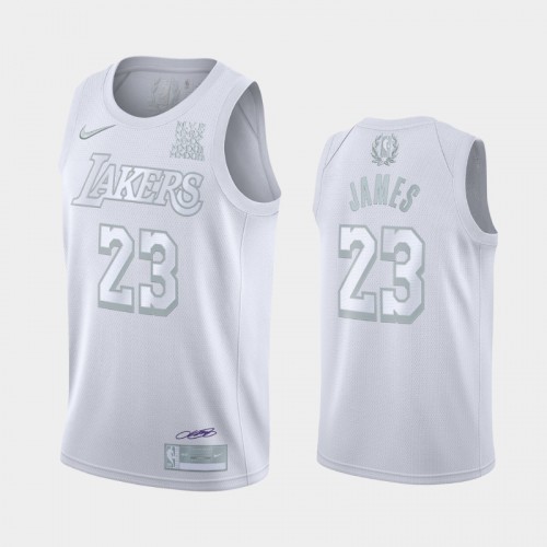 Los Angeles Los Angeles Lakers #23 Lebron James Mens White MVP Limited Jersey Mens