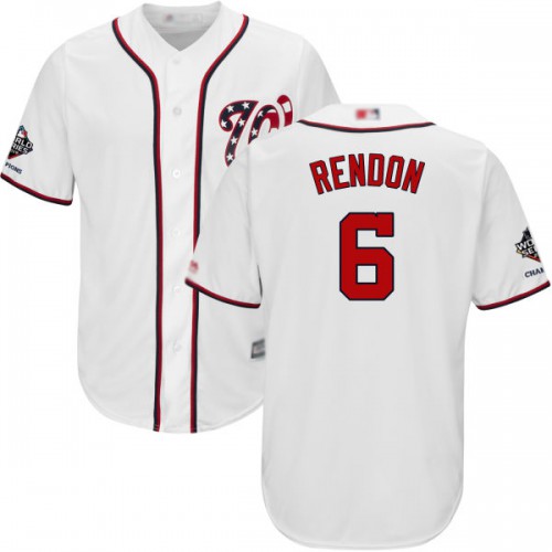 Washington Nationals #6 Anthony Rendon White New Cool Base 2019 World Series Champions Stitched Jersey Men's