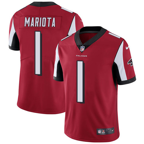Falcons #1 Marcus Mariota Red Team Color Stitched Youth Vapor Untouchable Limited Jersey