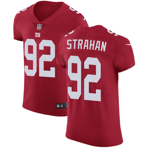 Giants #92 Michael Strahan Red Alternate Men's Stitched Vapor Untouchable Elite Jersey