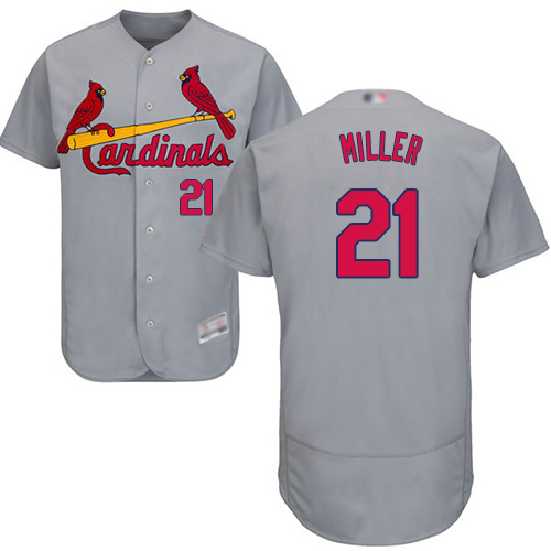 St.Louis Cardinals #21 Andrew Miller Grey Flexbase Authentic Collection Stitched Jersey Men's