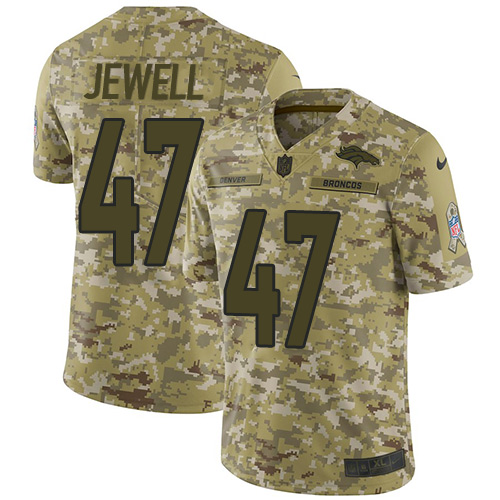 Denver Broncos #47 Josey Jewell Camo Men's Stitched Limited 2018 Salute To Service Jersey Men's