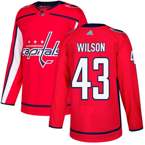 Adidas Washington Capitals #43 Tom Wilson Red Home Authentic Stitched Jersey Men's