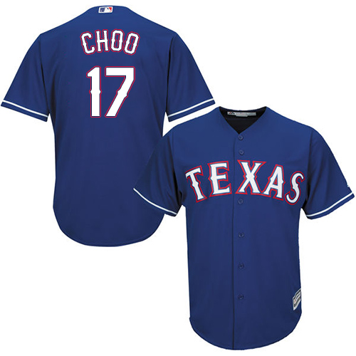 Texas Rangers #17 Shin-Soo Choo Blue Cool Base Stitched Youth Jersey Youth