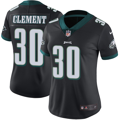 Philadelphia Eagles #30 Corey Clement Black Alternate Women's Stitched Vapor Untouchable Limited Jersey Womens