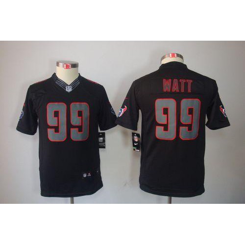 Houston Texans #99 J.J. Watt Black Impact Youth Stitched Limited Jersey Youth