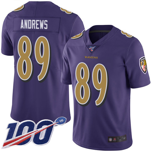 Baltimore Ravens #89 Mark Andrews Purple Men's Stitched Limited Rush 100th Season Jersey Men's