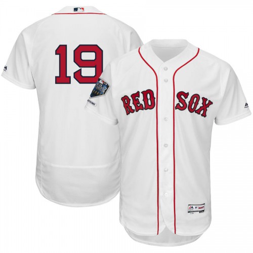 Boston Boston Red Sox #19 Jackie Bradley Jr. Majestic 2018 World Series Champions Home Flex Base Player Jersey White Men's
