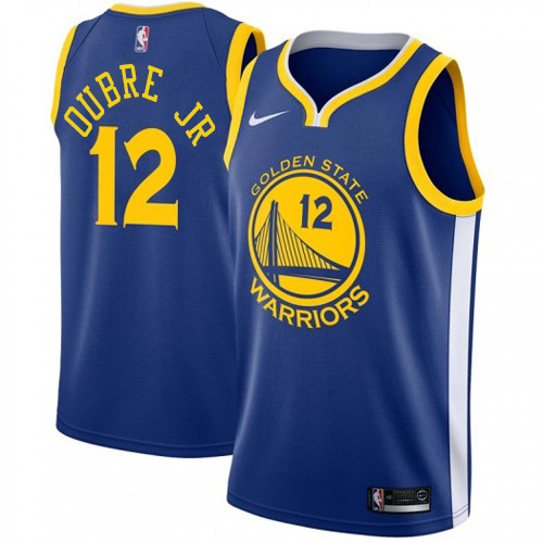 Golden State Warriors #12 Kelly Oubre Jr Blue Swingman Icon Edition Jersey Mens