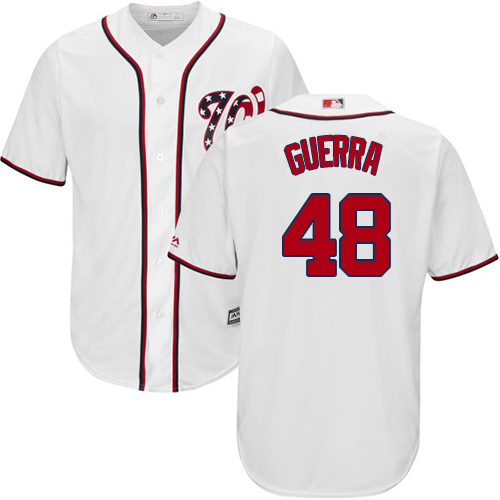 Washington Nationals #48 Javy Guerra White New Cool Base Stitched Jersey Men's
