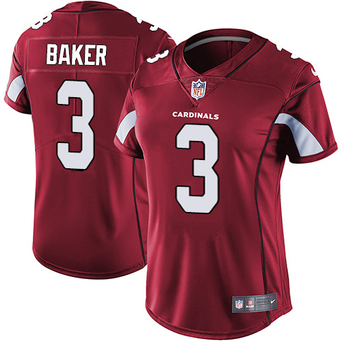 Cardinals #3 Budda Baker Red Team Color Women's Stitched Vapor Untouchable Limited Jersey