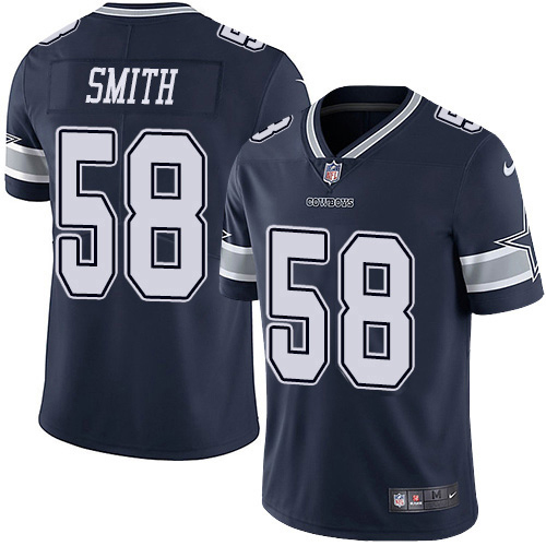 Dallas Cowboys #58 Aldon Smith Navy Blue Team Color Men's Stitched Vapor Untouchable Limited Jersey Men's