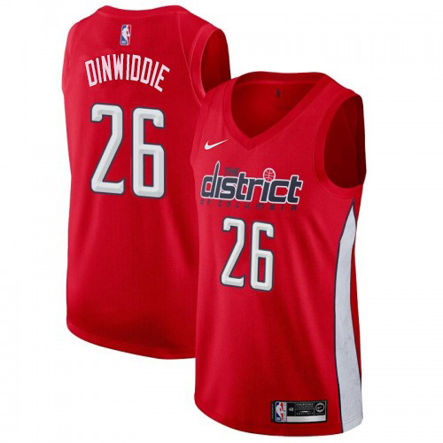 Washington Wizards #26 Spencer Dinwiddie Youth Red Swingman Earned Edition Jersey Youth