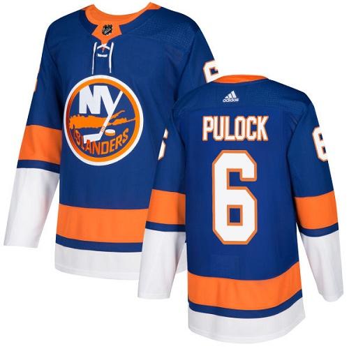 Adidas New York Islanders #6 Ryan Pulock Royal Blue Home Authentic Stitched Jersey Men's