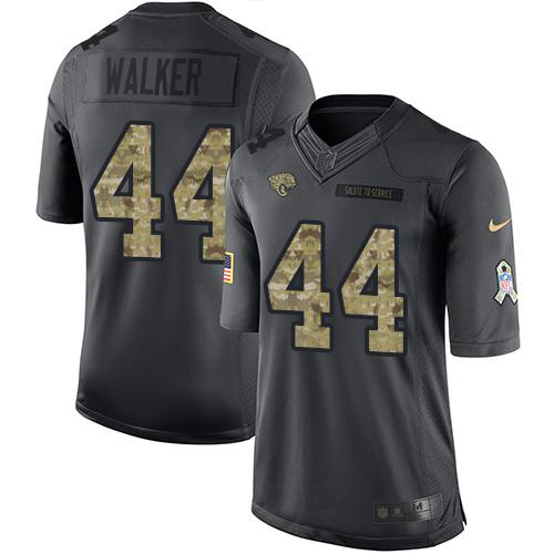Jaguars #44 Travon Walker Black Youth Stitched Limited 2016 Salute To Service Jersey