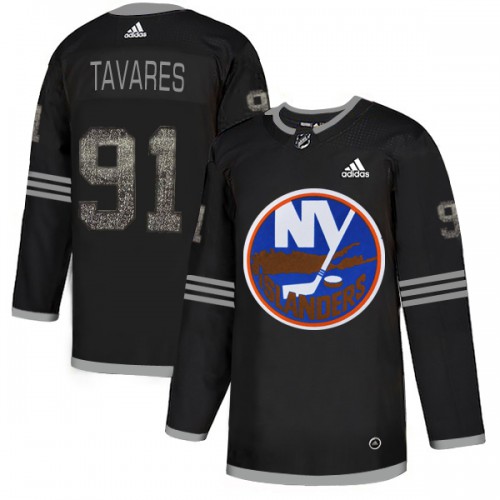 Adidas New York Islanders #91 John Tavares Black Authentic Classic Stitched Jersey Men's