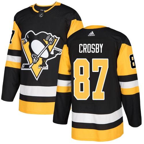 Adidas Pittsburgh Penguins #87 Sidney Crosby Black Home Authentic Stitched Youth Jersey Youth