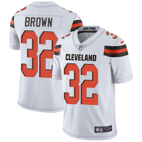 Browns #32 Jim Brown White Youth Stitched Vapor Untouchable Limited Jersey
