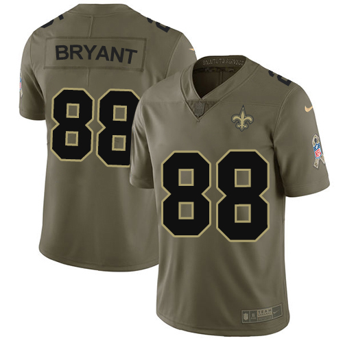 New Orleans Saints #88 Dez Bryant Olive Men's Stitched Limited 2017 Salute To Service Jersey Men's