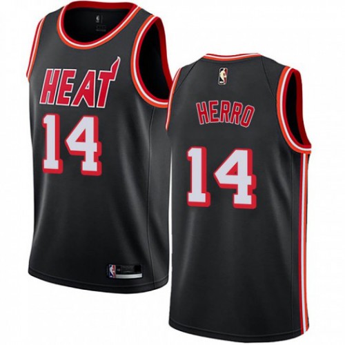 Miami Heat #14 Tyler Herro Black Swingman Hardwood Classics Jersey Mens