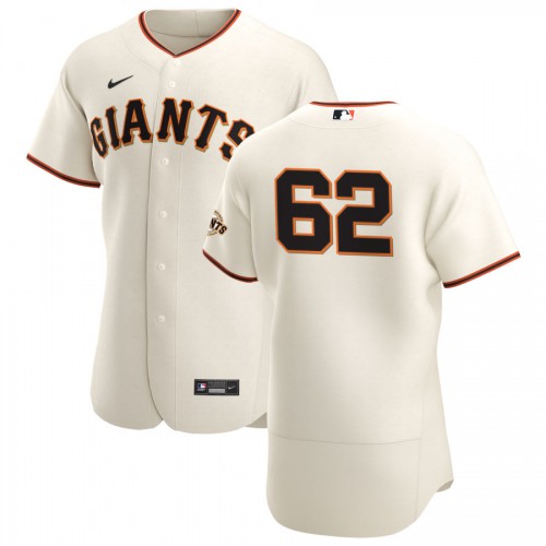 San Francisco San Francisco Giants #62 Logan Webb Men's Cream Home 2020 Authentic Player Jersey Men's