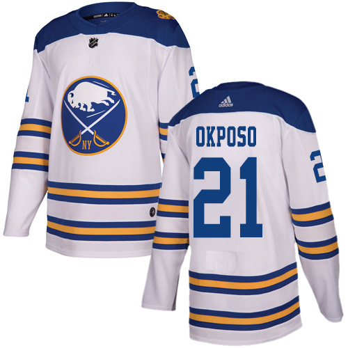 Adidas Buffalo Sabres #21 Kyle Okposo White Authentic 2018 Winter Classic Youth Stitched Jersey Youth