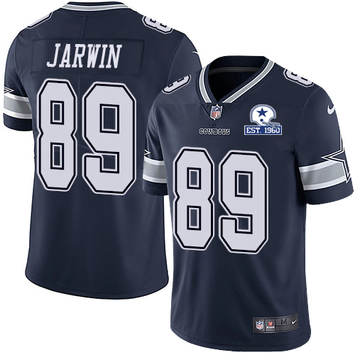 Dallas Cowboys #89 Blake Jarwin Navy Blue Team Color Men's Stitched With Established In 1960 Patch Vapor Untouchable Limited Jersey Men's