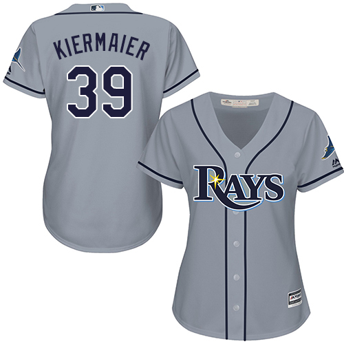 Tampa Bay Rays #39 Kevin Kiermaier Grey Road Women's Stitched Jersey Womens