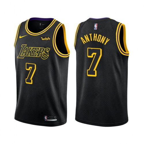 Los Angeles Lakers #7 Carmelo Anthony Youth Black Swingman City Edition Jersey Youth