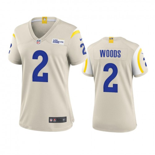 Los Angeles Los Angeles Rams #2 Robert Woods Women's Game Jersey - Bone Womens