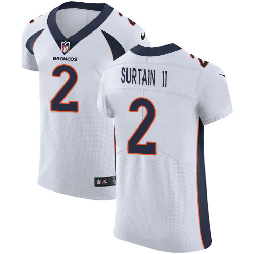 Broncos #2 Patrick Surtain II White Men's Stitched New Elite Jersey