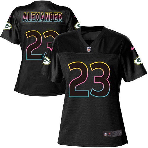 Packers #23 Jaire Alexander Black Women's Fashion Game Jersey