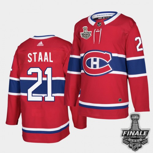 Adidas Montreal Canadiens #21 Eric Staal Red Home Authentic Youth 2021 Stanley Cup Final Patch Jersey Youth