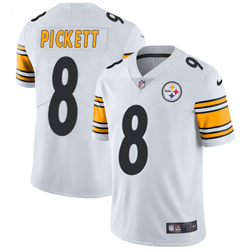 Steelers #8 Kenny Pickett White Men's Stitched Vapor Untouchable Limited Jersey