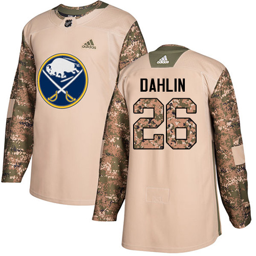 Adidas Buffalo Sabres #26 Rasmus Dahlin Camo Authentic 2017 Veterans Day Stitched Jersey Men's