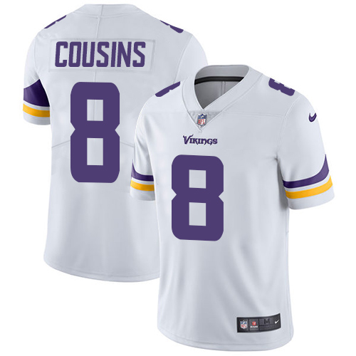 Vikings #8 Kirk Cousins White Men's Stitched Vapor Untouchable Limited Jersey