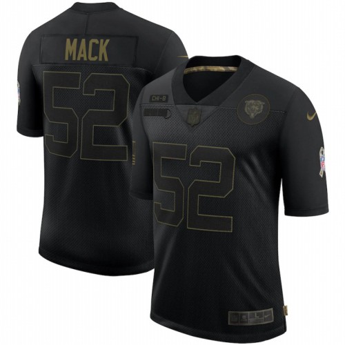 Chicago Chicago Bears #52 Khalil Mack 2020 Salute To Service Limited Jersey Black Men's