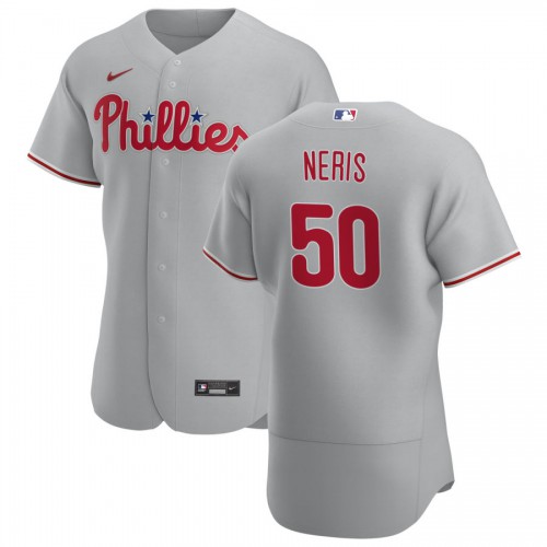 Philadelphia Philadelphia Phillies #50 Hector Neris Men's Gray Road 2020 Authentic Player Jersey Men's