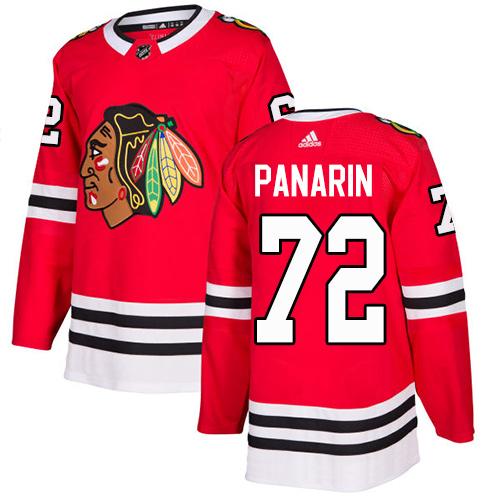 Adidas Chicago Blackhawks #72 Artemi Panarin Red Home Authentic Stitched Jersey Men's