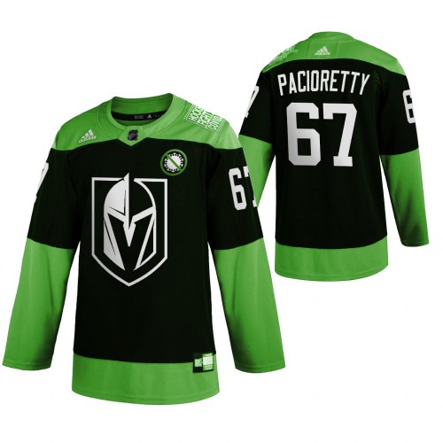 Vegas Golden Vegas Golden Knights #67 Max Pacioretty Men's Adidas Green Hockey Fight nCoV Limited Jersey Men's