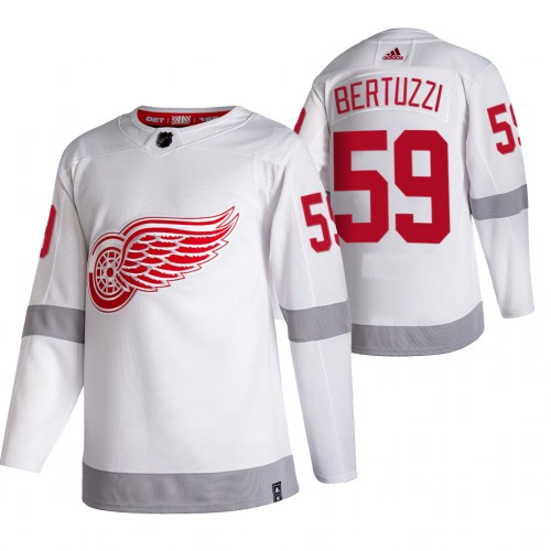 Detroit Detroit Red Wings #59 Tyler Bertuzzi White Men's Adidas 2020-21 Reverse Retro Alternate Jersey Men's